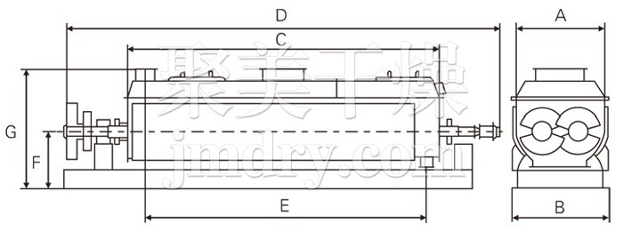 空心槳葉干燥機結構示意圖 空心槳葉干燥機結構示意圖